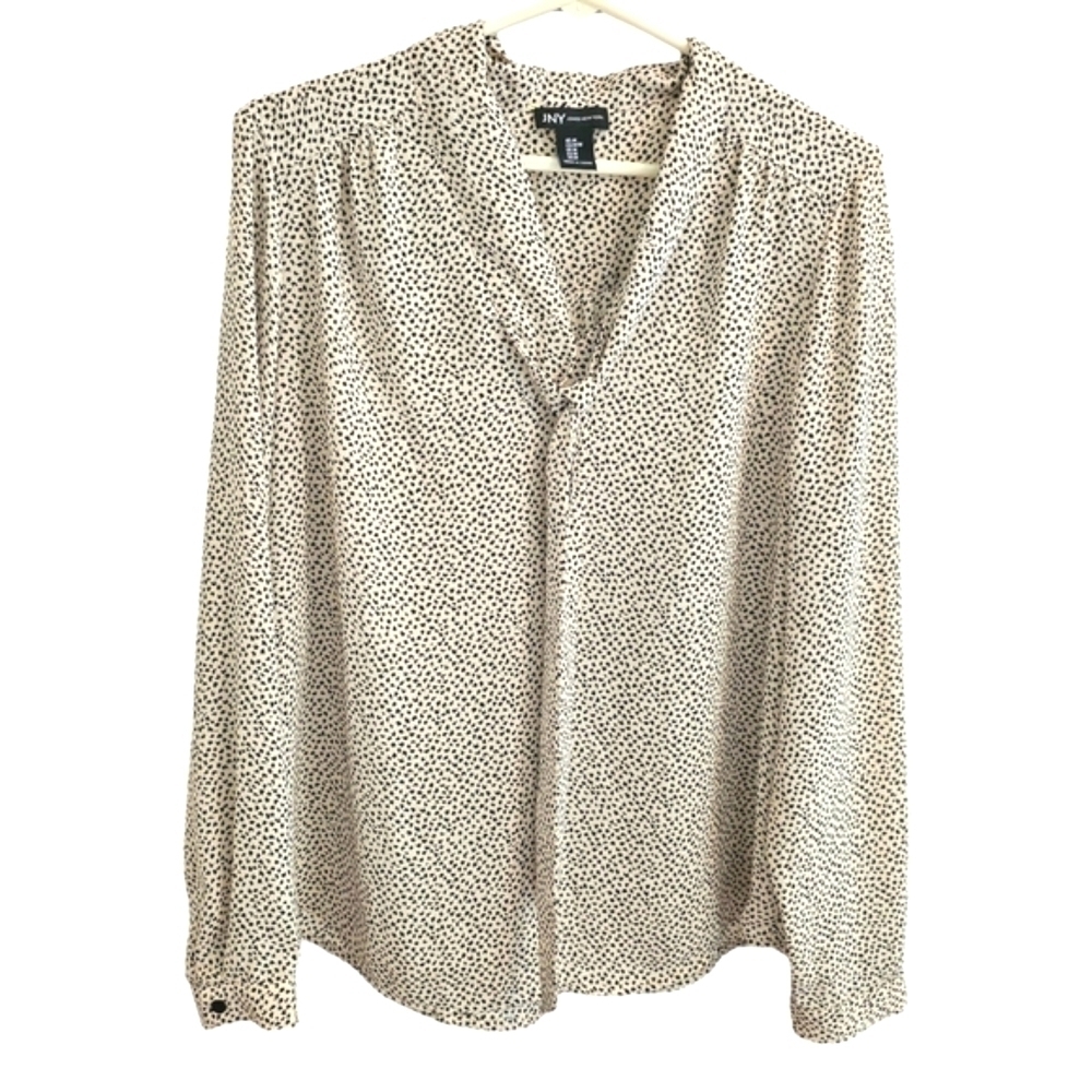 Jones of New York Loose Neck Tie Blouse